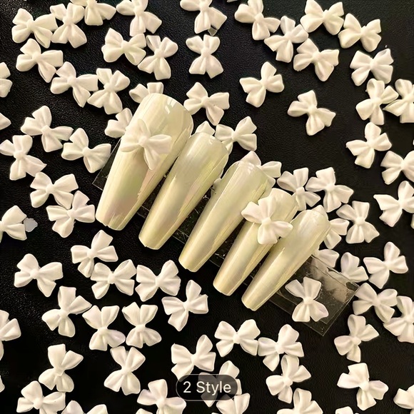 💎$1💎 10 Pack Nail Decor Mini Bows Pale Color - Picture 5 of 8